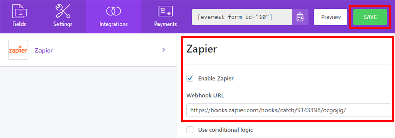 Poprzedni URL i kliknij Zapisz