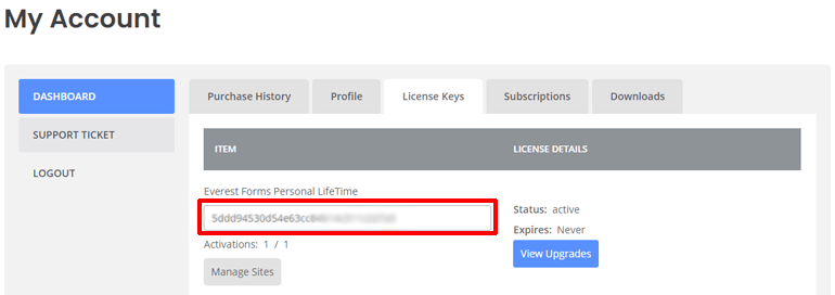 Klucz licencyjny Everest Forms Pro