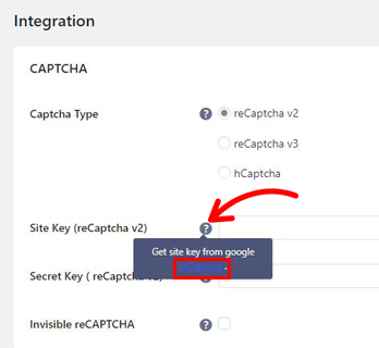 Klik Tautan reCAPTCHA