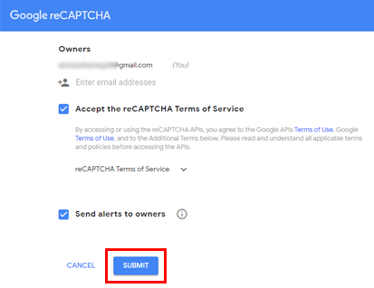 Kirim Situs Baru untuk reCAPTCHA