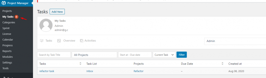 Manajemen proyek WordPress