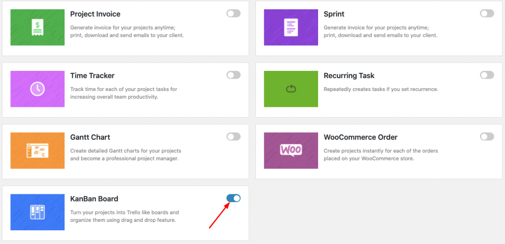 wordpress를 사용하여 kanban-board-module-manage 프로젝트