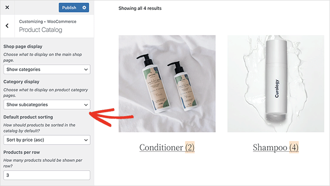 Unterkategorien-Shop-Seite-woocommerce anzeigen - SeedProd Show subcategories shop page woocommerce