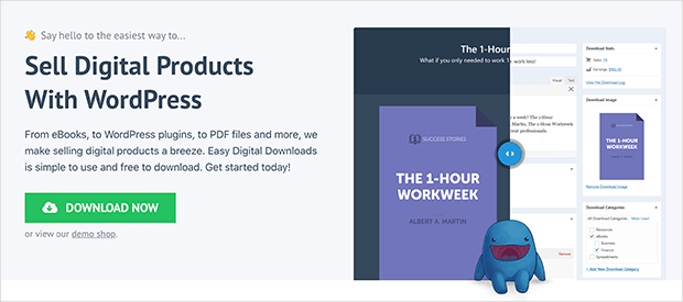 簡単-デジタル-ダウンロード-SeedProd best WordPress ecommerce plugins for digital downloads