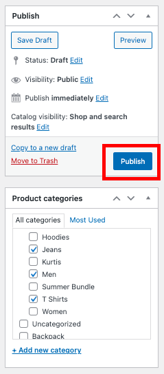 Pubblicazione del prodotto in bundle