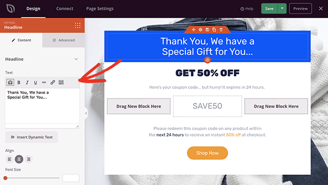 自定義登陸頁面標題-SeedProd Customize landing page heading
