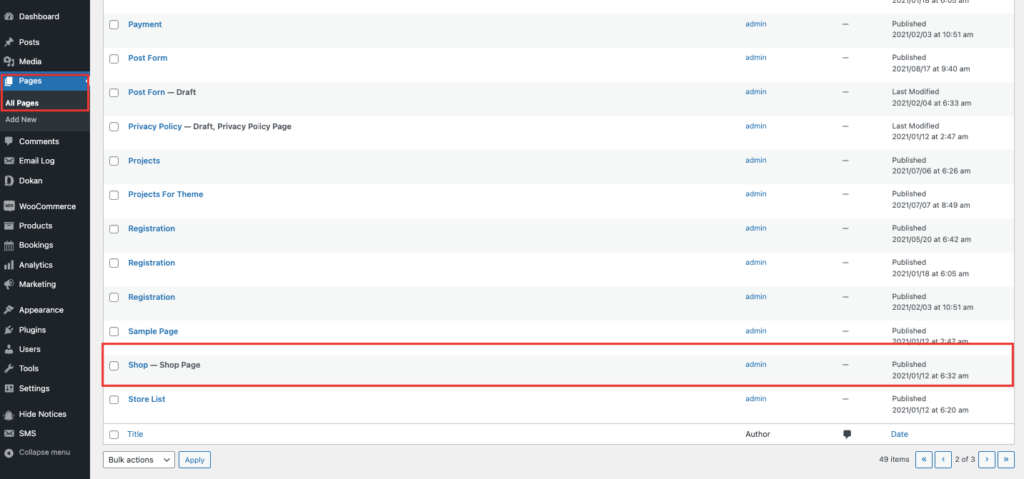 Como editar a página do WordPress
