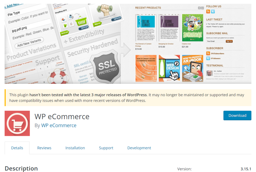 wtyczka wordpress wp e-commerce