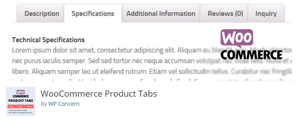 woocommerce ürün sekmeleri eklentisi