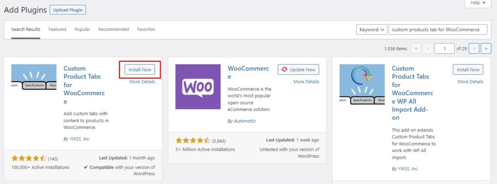 woocommerce eklentisi için özel ürün sekmeleri yükleyin