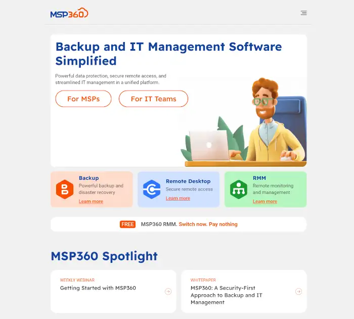 Perangkat lunak MSP terbaik: MSP360
