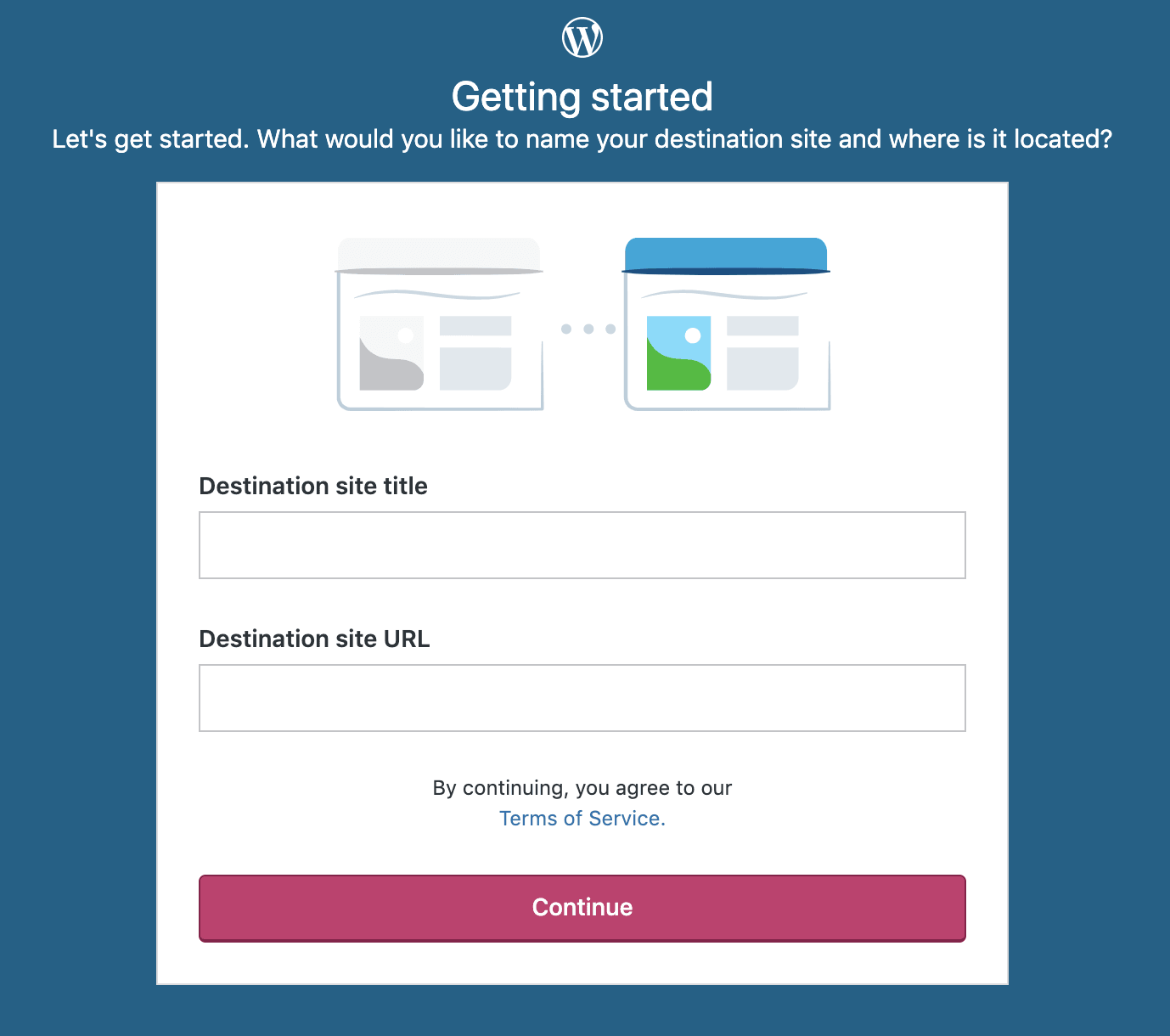 نافذة الشروع في الاستنساخ باستخدام Jetpack Backup