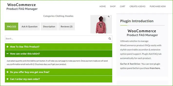 WooCommerce Product FAQ Manager Plugin WordPress