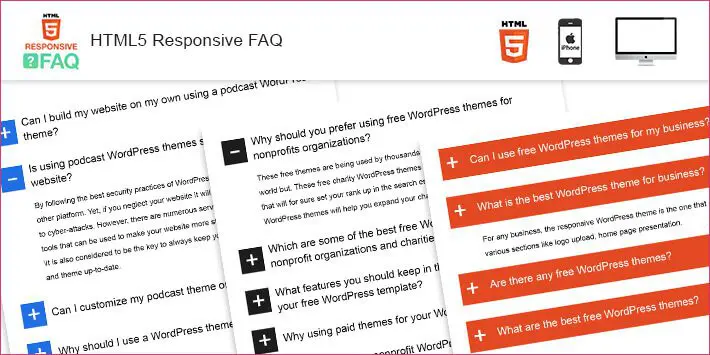 Plugin WordPress per FAQ HTML5 responsive