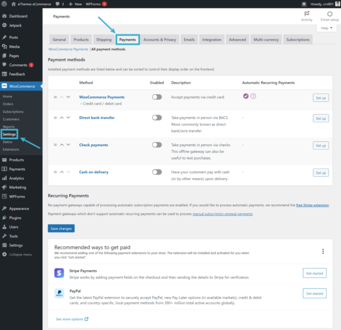 如何为您的 WordPress 电子商务商店设置付款