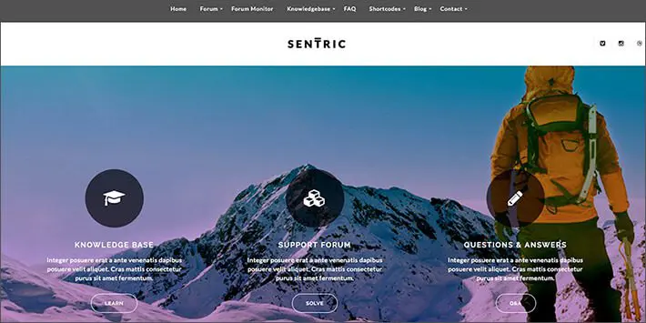 Sentric WordPress 포럼 플러그인