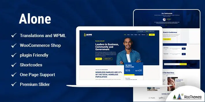 Alone – Charity Çok Amaçlı Kâr Amacı Gütmeyen WordPress Teması