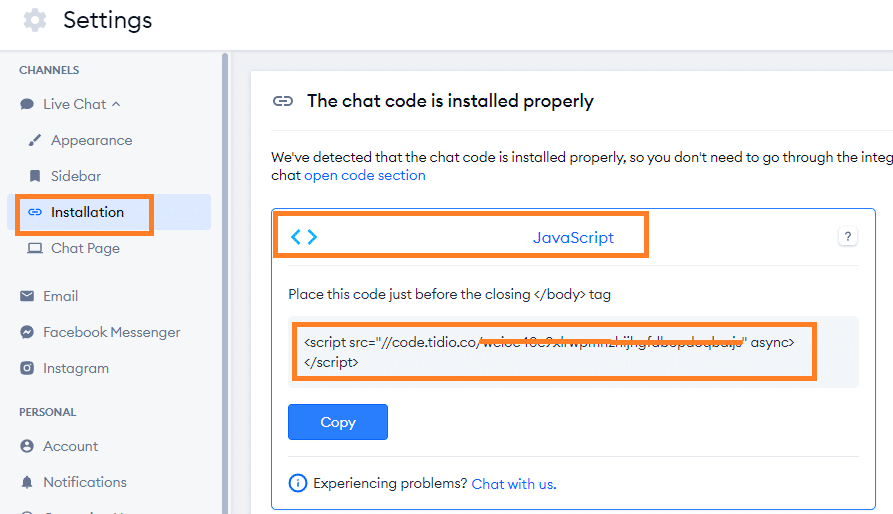 Tidio Chat API WordPress 代码片段 Tidio Chat API WordPress Code Snippets