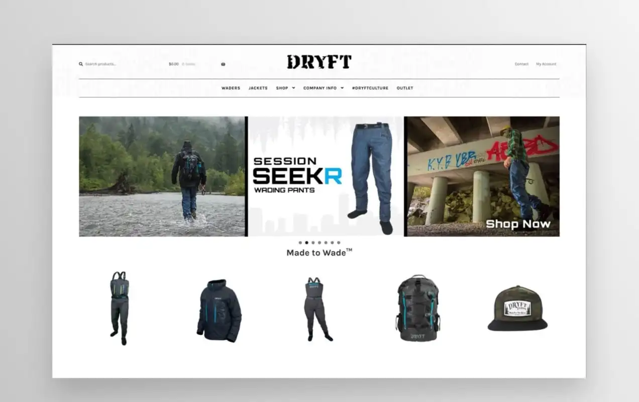 Dryft Fishing-Homepage