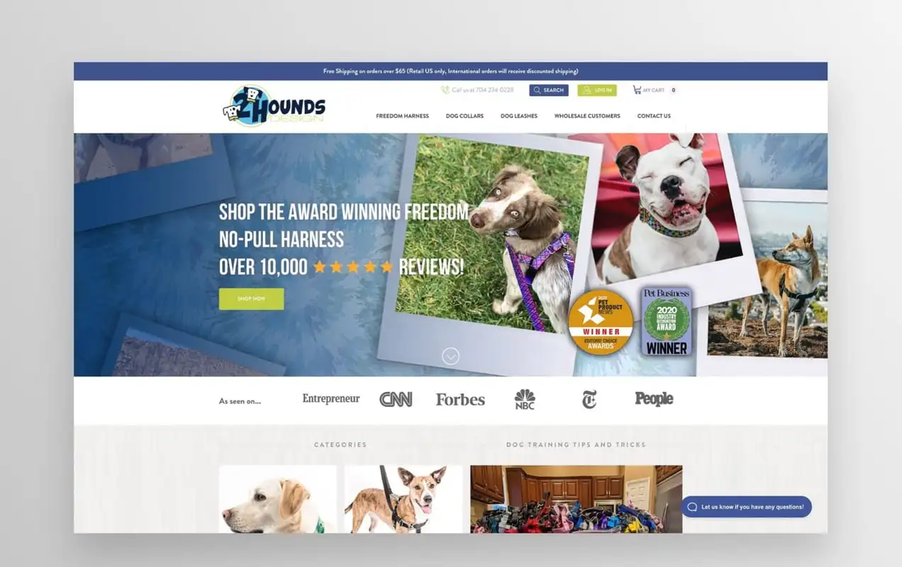 Sitio web de 2Hounds Design