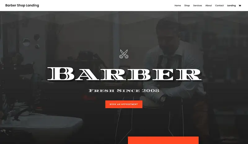 เทมเพลต Divi Barber Shop