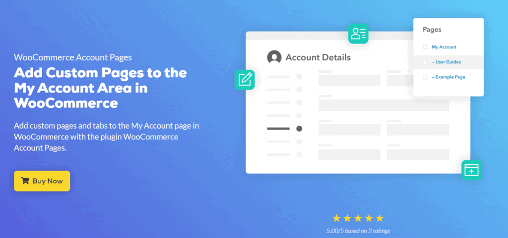 Pages de compte WooCommerce