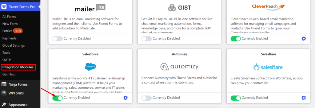 Integracja Salesforce z Fluent Forms