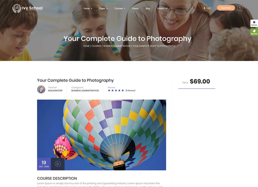 thème de l'école wordpress