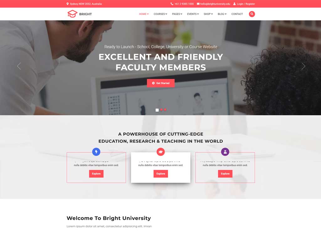 thème wordpress de l'école