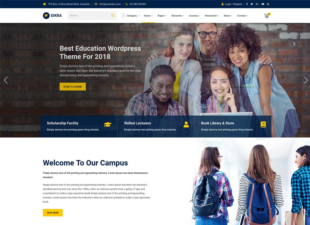 site de l'école wordpress