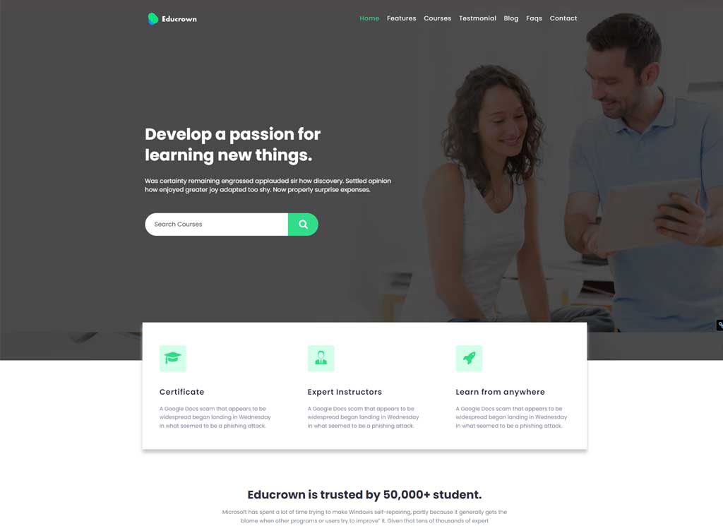 jednostronicowy motyw wordpress