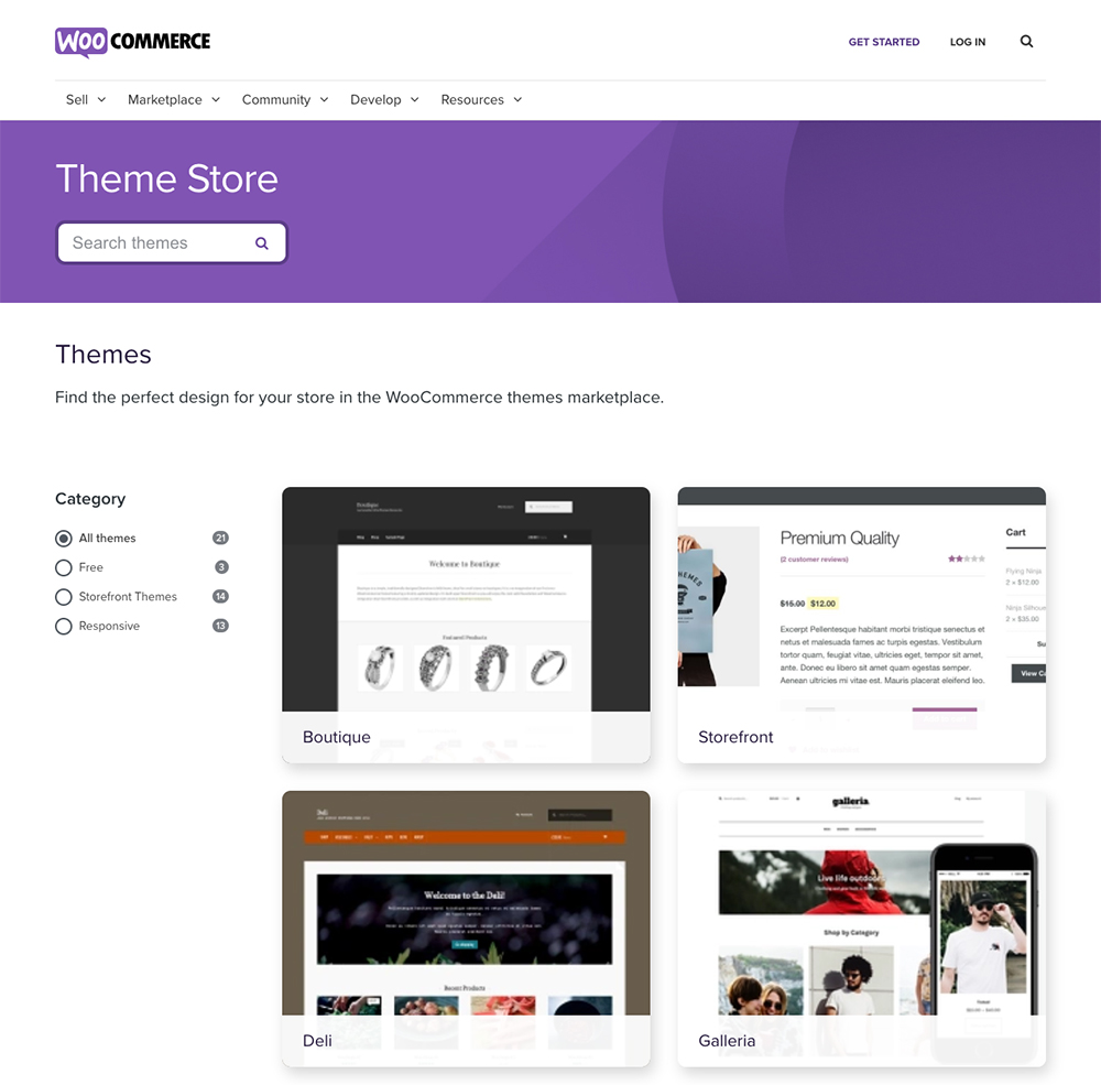 WooCommerce 主题商店