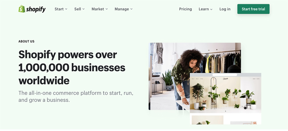 Shopify 主页