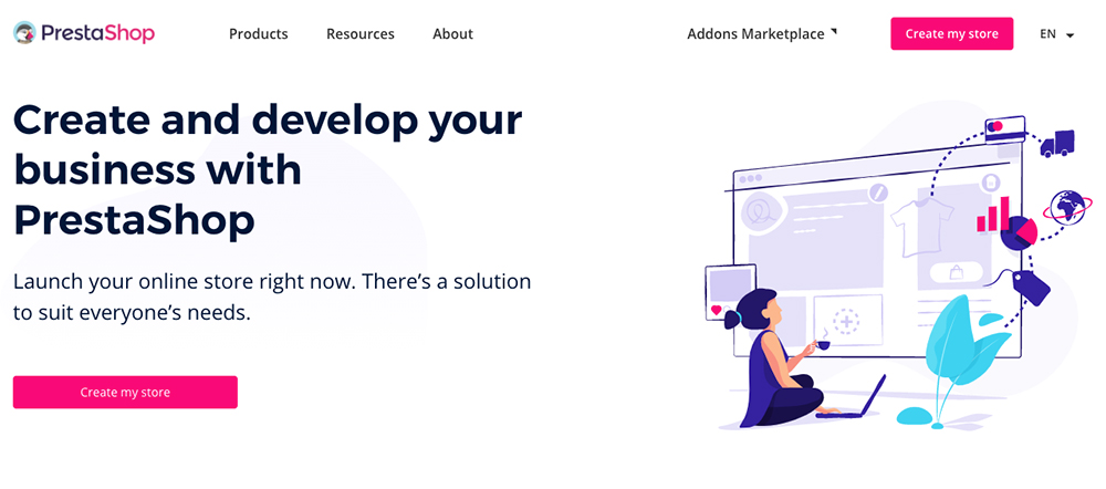 Prestashop homepage