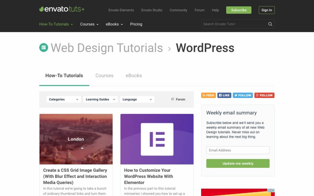 Envato Tuts Tuts+ Tutoriais WordPress