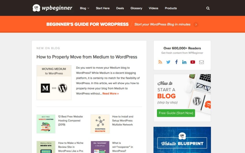 Tutoriais do WordPress para iniciantes do WPB