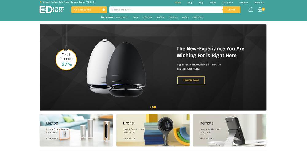 eDigit - Tema WooCommerce multiuso