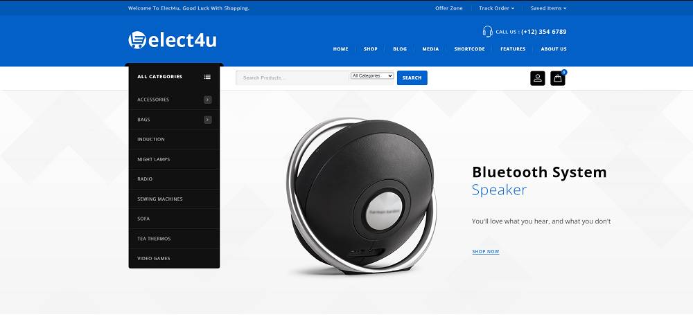 Elect4u - Modelo WooCommerce de Eletrônicos Multiusos