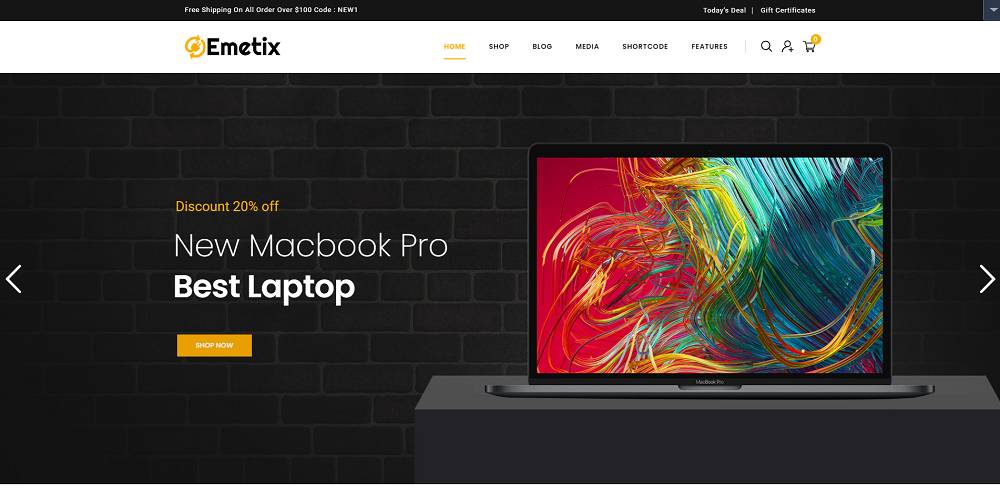Emetix - Modelo WooCommerce de Loja de Produtos Digitais