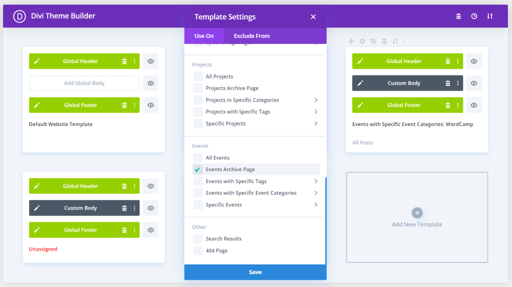 Divi Theme Builder
