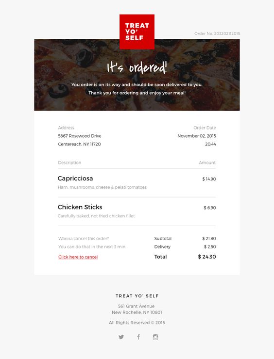 Email de confirmation