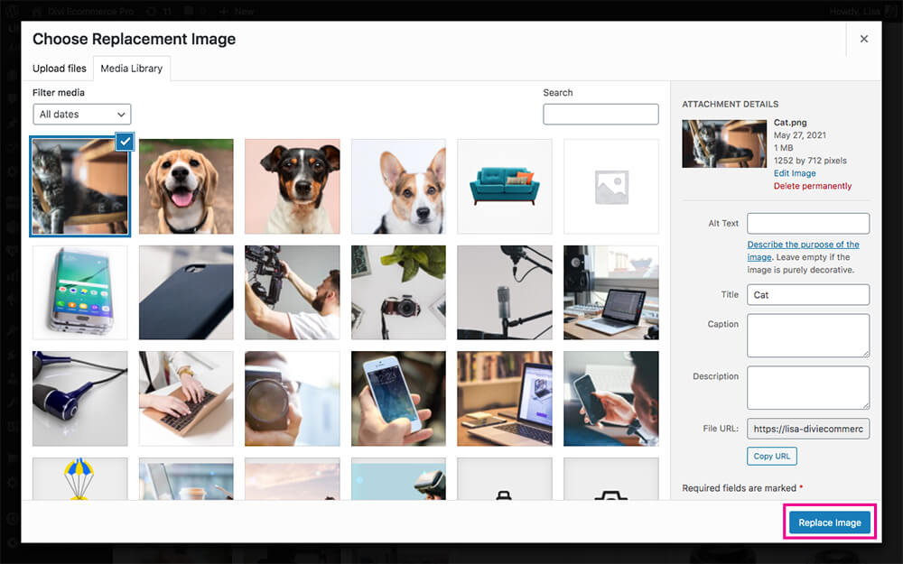 Медиатека WordPress