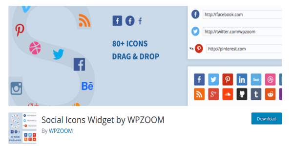 WPZOOM'dan Sosyal Simgeler Widget'ı