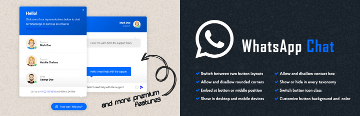 WP WhatsApp Chat plugin