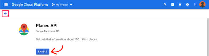 PlacesAPIを有効にする Enable the Places API