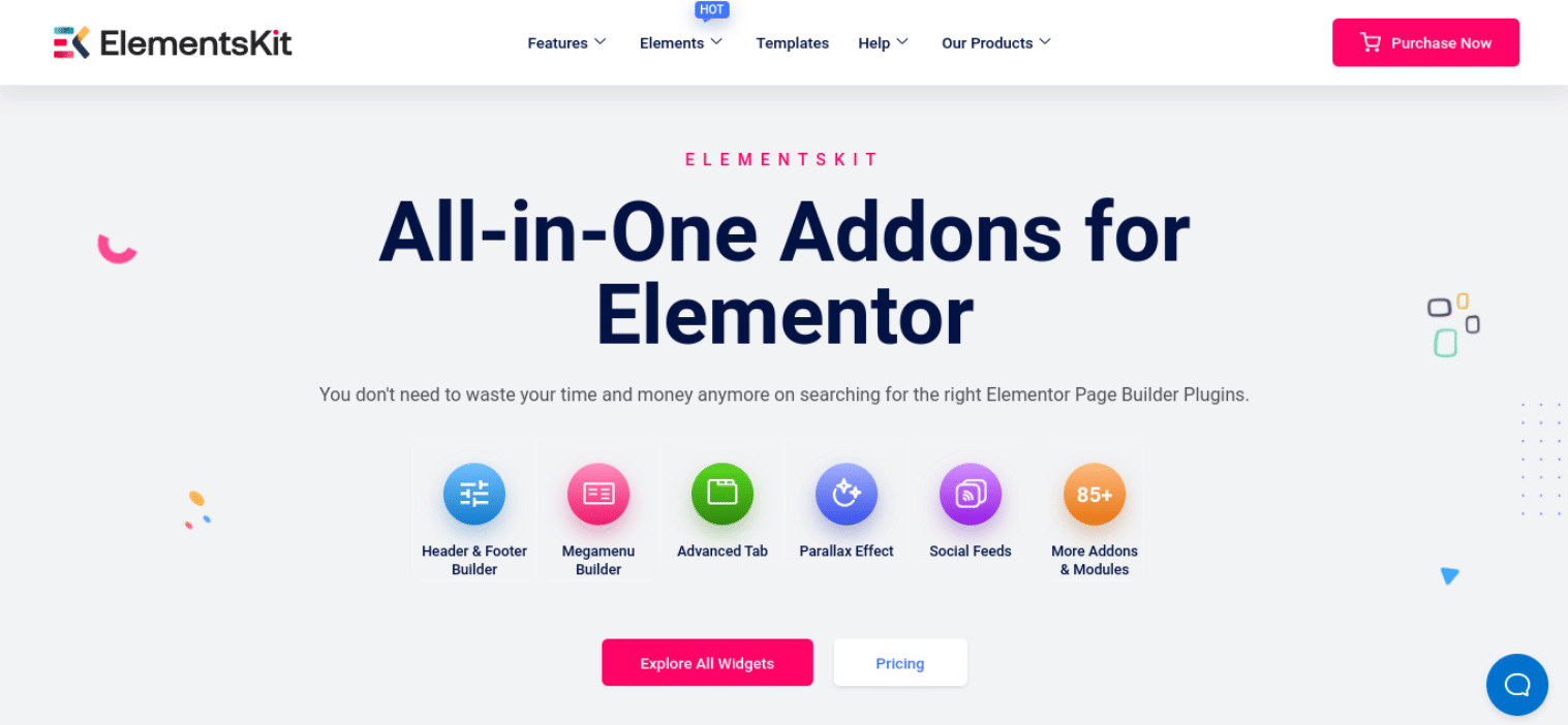 ElementsKit สำหรับตัวสร้างหน้า Elementor