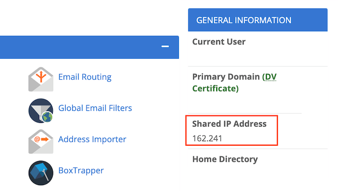 Ottenere il tuo indirizzo IP in cPanel Getting your IP address in cPanel