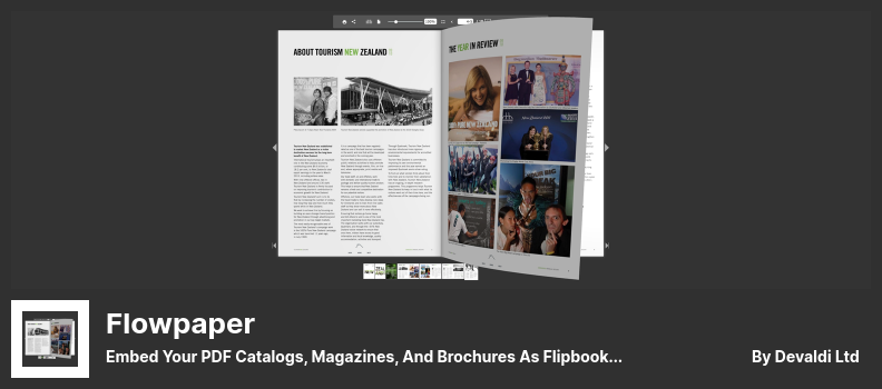 Flowpaper Eklentisi - PDF Kataloglarınızı, Dergilerinizi ve Broşürlerinizi Flipbook Olarak Html5 Formatında Gömün