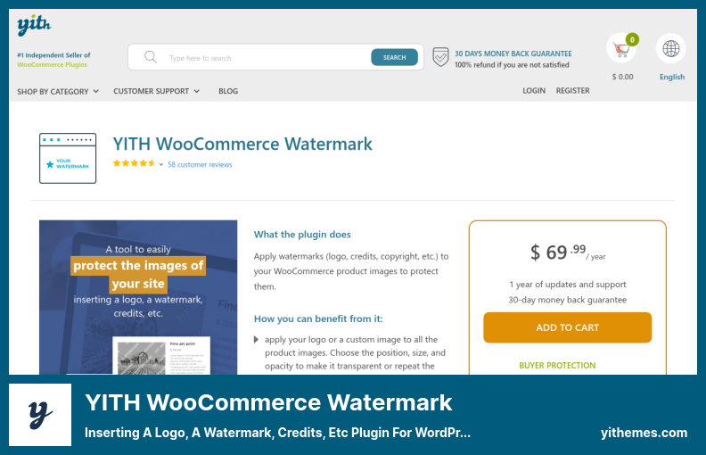 YITH WooCommerce 水印插件 - 为 WordPress 插入徽标、水印、信用等插件