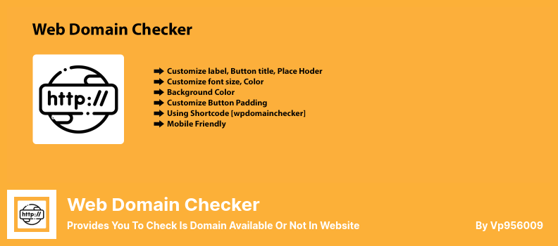Wtyczka Web Domain Checker — umożliwia sprawdzenie, czy domena jest dostępna na stronie internetowej, czy nie